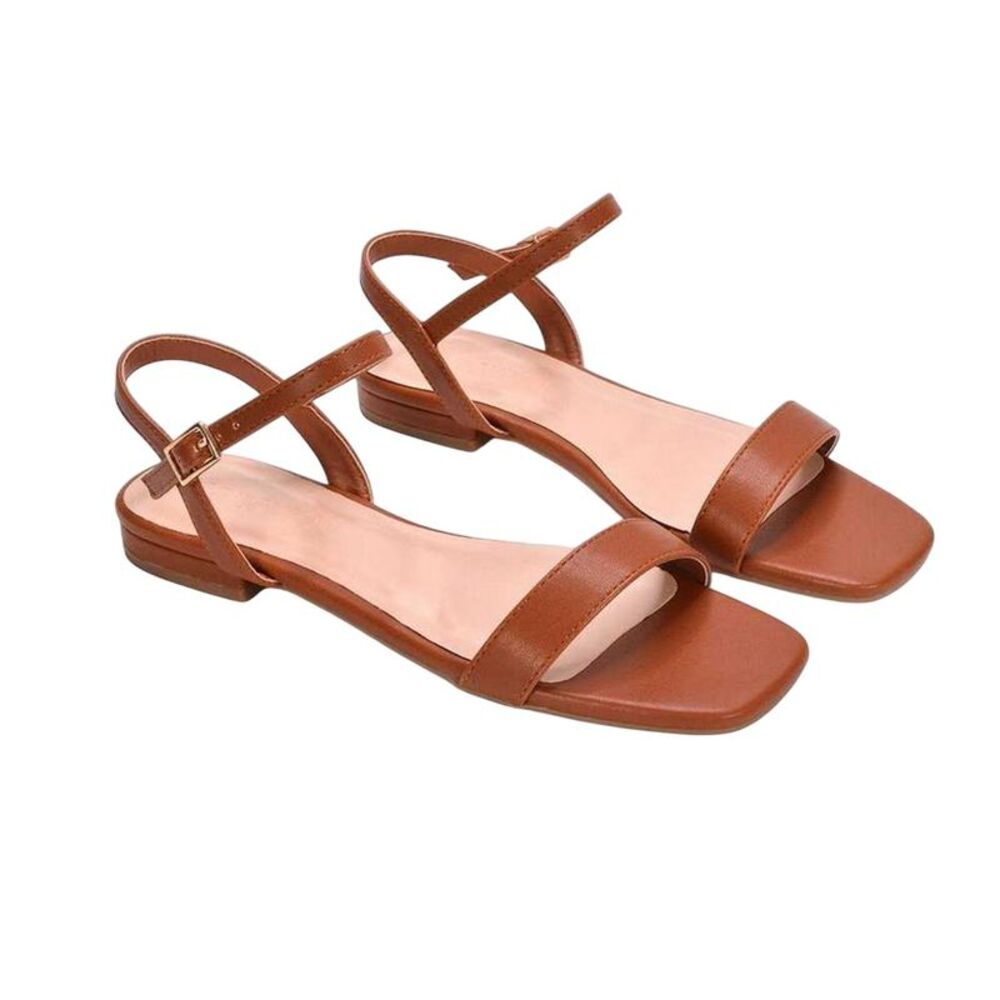 XY London Womens/Ladies Hallie Ankle Strap Sandals / Brown
